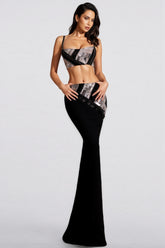 Uexelle Beaded Strap Bandage Maxi Dress Set
