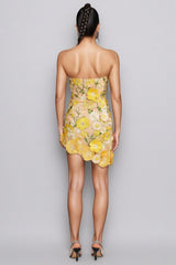 Tennyson Strapless 3D Floral Mini Dress