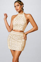 Zephty Pearl Crystal Mini Dress Set
