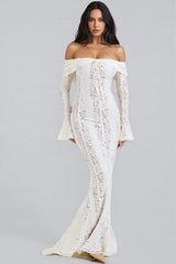 Sean Lace Trailing Maxi Dress
