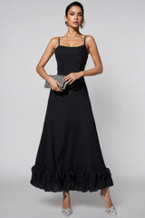 Tavae Black A-line Maxi Dress