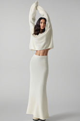 Peony Knit Top ï¼?Mid Waist Midi Skirt Set