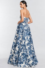 Eleri Floral Off-Shoulder Sleeveless Midi Dress