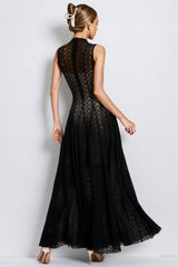 Hutt Black Lace Sleeveless Maxi Dress