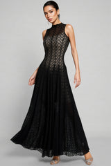 Hutt Black Lace Sleeveless Maxi Dress