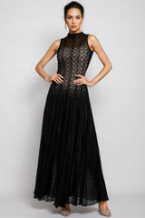 Hutt Black Lace Sleeveless Maxi Dress