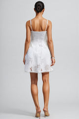 Alice Sweetheart Neckline Embroidery Mini Dress