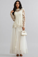 Inina Butterfly Embroidered Lace Maxi Dress Set
