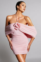 Rania Lace-up 3D Floral Maxi Dress