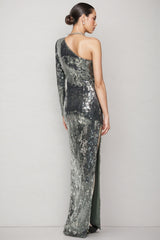 Carl 3D Floral Sequin Maxi Dress