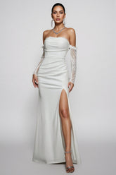 Elay White Backless Maxi Dress