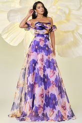 Isabe One Neck Print Maxi Dress