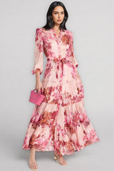 Hermione Floral Mid Sleeve Maxi Dress