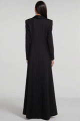 Eira One Button Satin Maxi Dress