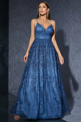 Keane Blue Mesh Maxi Dress