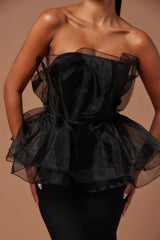 Eli Black Sheath Mesh Maxi Dress