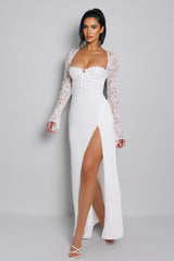 Heli Lace Split Maxi Dress