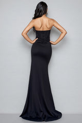 Ela Black Sheath Maxi Dress