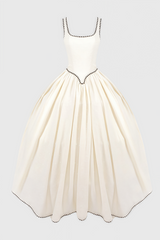 Pavoed Halter Puff Maxi Dress