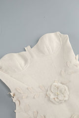 Freyae 3D Floral Puffy Mini Dress