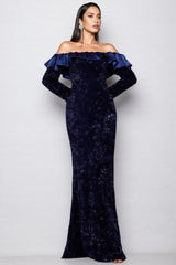 Giavanna Fishtail Sequinned Maxi Dress