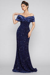 Meli Sequin Fishtail Maxi Dress