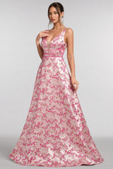 Felicia Printed Sleeveless Backless Maxi Dress