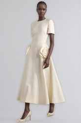 Loria 3D Floral Patchwork Maxi Dress