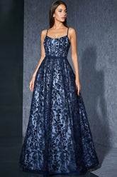Ari Blue Strapless Mesh Maxi Dress