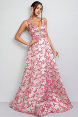 Felicia Printed Sleeveless Backless Maxi Dress