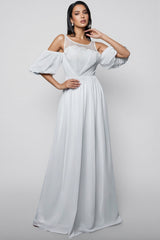 Calyxn White Short Sleeve Maxi Dress