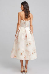 Jerra Peony Corset Midi Dress