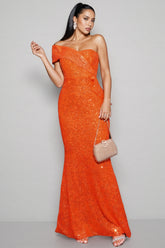 Niala Sleeveless Sequin Fishtail Maxi Dress