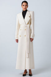 Cecily White Back Split Coat