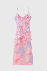 Wynan Floral Frill Sleeveless Maxi Dress