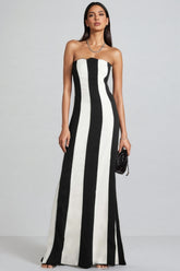 Ulani Strapless Striped Maxi Dress