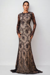 Remington Mesh Fishtail Maxi Dress