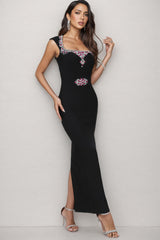 Orlanx Sparkling Diamond Bandage Maxi Dress