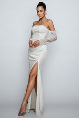 Elay White Backless Maxi Dress