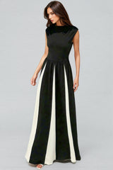 Susand Sleeveless Patchwork Maxi Dress