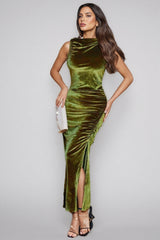 Iago Sleeveless Velvet Maxi Dress