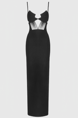 Mauda Cutout Crepe Bustier Maxi Dress