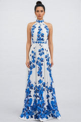 Lucad Orchid Blues Maxi Dress