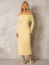 Off Shoulder Knitted Bodycon Dress