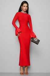 Jensen Rhinestone Bandage Maxi Dress