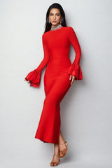Jensen Rhinestone Bandage Maxi Dress