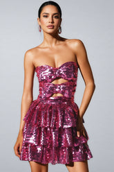 Liz Bow Cut-Out Off-Shoulder Mini Dress