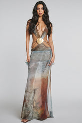 Jikia Cut-Out Backless Split Midi Dress