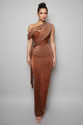 Ente Bandage One Shoulder Midi Dress