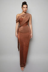 Ente Bandage One Shoulder Midi Dress